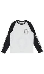Chrome Hearts Horseshoe Neck Logo 3/4 Shirt 'Black/White'