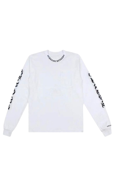 Chrome Hearts Neck Logo Long-Sleeve T-shirt 'White'
